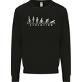 Cycling Evolution Cyclist Bicycle Mens Sweatshirt Jumper Black