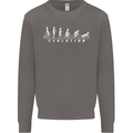 Cycling Evolution Cyclist Bicycle Mens Sweatshirt Jumper Charcoal