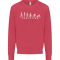 Cycling Evolution Cyclist Bicycle Mens Sweatshirt Jumper Heliconia