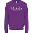 Cycling Evolution Cyclist Bicycle Mens Sweatshirt Jumper Purple