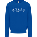 Cycling Evolution Cyclist Bicycle Mens Sweatshirt Jumper Royal Blue