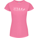 Cycling Evolution Cyclist Bicycle Womens Petite Cut T-Shirt Azalea