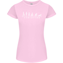 Cycling Evolution Cyclist Bicycle Womens Petite Cut T-Shirt Light Pink