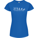 Cycling Evolution Cyclist Bicycle Womens Petite Cut T-Shirt Royal Blue