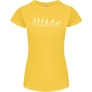 Cycling Evolution Cyclist Bicycle Womens Petite Cut T-Shirt Yellow