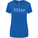Cycling Evolution Cyclist Bicycle Womens Wider Cut T-Shirt Royal Blue