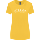 Cycling Evolution Cyclist Bicycle Womens Wider Cut T-Shirt Yellow