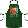 Cycling Funny Beer Cyclist Bicycle MTB Bike Cotton Apron 100% Organic Forest Green