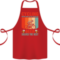 Cycling Funny Beer Cyclist Bicycle MTB Bike Cotton Apron 100% Organic Red