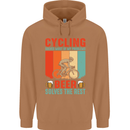 Cycling Funny Beer Cyclist Bicycle MTB Bike Mens 80% Cotton Hoodie Caramel Latte