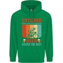 Cycling Funny Beer Cyclist Bicycle MTB Bike Mens 80% Cotton Hoodie Irish Green