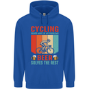 Cycling Funny Beer Cyclist Bicycle MTB Bike Mens 80% Cotton Hoodie Royal Blue