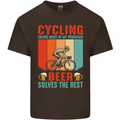 Cycling Funny Beer Cyclist Bicycle MTB Bike Mens Cotton T-Shirt Tee Top Dark Chocolate