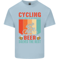 Cycling Funny Beer Cyclist Bicycle MTB Bike Mens Cotton T-Shirt Tee Top Light Blue