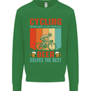 Cycling Funny Beer Cyclist Bicycle MTB Bike Mens Sweatshirt Jumper Irish Green