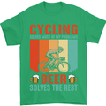 Cycling Funny Beer Cyclist Bicycle MTB Bike Mens T-Shirt Cotton Gildan Irish Green