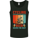 Cycling Funny Beer Cyclist Bicycle MTB Bike Mens Vest Tank Top Black
