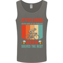 Cycling Funny Beer Cyclist Bicycle MTB Bike Mens Vest Tank Top Charcoal