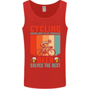 Cycling Funny Beer Cyclist Bicycle MTB Bike Mens Vest Tank Top Red