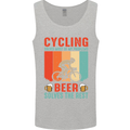Cycling Funny Beer Cyclist Bicycle MTB Bike Mens Vest Tank Top Sports Grey