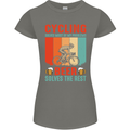 Cycling Funny Beer Cyclist Bicycle MTB Bike Womens Petite Cut T-Shirt Charcoal