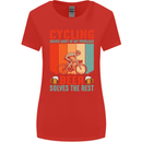 Cycling Funny Beer Cyclist Bicycle MTB Bike Womens Wider Cut T-Shirt Red