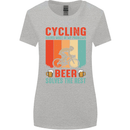 Cycling Funny Beer Cyclist Bicycle MTB Bike Womens Wider Cut T-Shirt Sports Grey