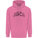 Cycling Heart Beat Bike Bicycle Cyclist ECG Childrens Kids Hoodie Azalea