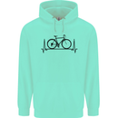 Cycling Heart Beat Bike Bicycle Cyclist ECG Childrens Kids Hoodie Peppermint