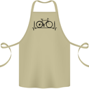 Cycling Heart Beat Bike Bicycle Cyclist ECG Cotton Apron 100% Organic Khaki
