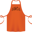 Cycling Heart Beat Bike Bicycle Cyclist ECG Cotton Apron 100% Organic Orange