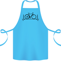 Cycling Heart Beat Bike Bicycle Cyclist ECG Cotton Apron 100% Organic Turquoise