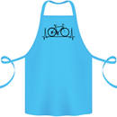 Cycling Heart Beat Bike Bicycle Cyclist ECG Cotton Apron 100% Organic Turquoise