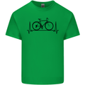 Cycling Heart Beat Bike Bicycle Cyclist ECG Mens Cotton T-Shirt Tee Top Irish Green