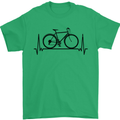 Cycling Heart Beat Bike Bicycle Cyclist ECG Mens T-Shirt 100% Cotton Irish Green