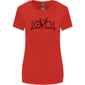 Cycling Heart Beat Bike Bicycle Cyclist ECG Womens Wider Cut T-Shirt Red
