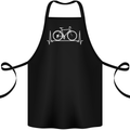 Cycling Heart Beat ECG Bike Bicycle Cyclist Cotton Apron 100% Organic Black