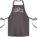 Cycling Heart Beat ECG Bike Bicycle Cyclist Cotton Apron 100% Organic Dark Grey