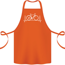 Cycling Heart Beat ECG Bike Bicycle Cyclist Cotton Apron 100% Organic Orange
