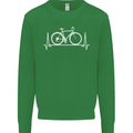 Cycling Heart Beat ECG Bike Bicycle Cyclist Kids Sweatshirt Jumper Irish Green