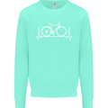 Cycling Heart Beat ECG Bike Bicycle Cyclist Kids Sweatshirt Jumper Peppermint