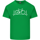 Cycling Heart Beat ECG Bike Bicycle Cyclist Kids T-Shirt Childrens Irish Green