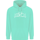 Cycling Heart Beat ECG Bike Bicycle Cyclist Mens 80% Cotton Hoodie Peppermint