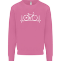 Cycling Heart Beat ECG Bike Bicycle Cyclist Mens Sweatshirt Jumper Azalea