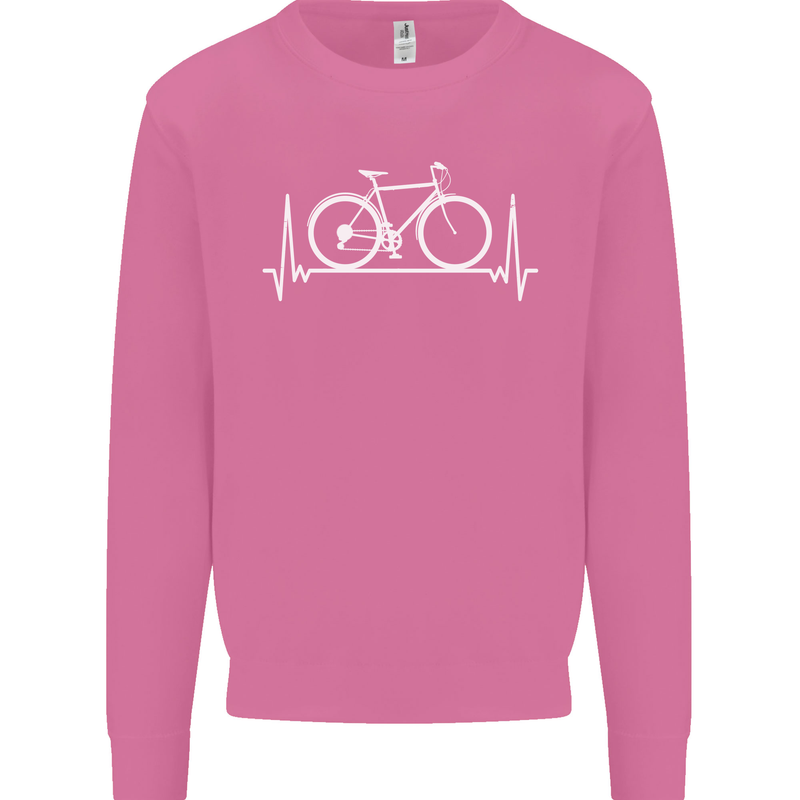 Cycling Heart Beat ECG Bike Bicycle Cyclist Mens Sweatshirt Jumper Azalea