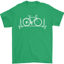 Cycling Heart Beat ECG Bike Bicycle Cyclist Mens T-Shirt 100% Cotton Irish Green