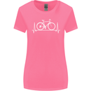 Cycling Heart Beat ECG Bike Bicycle Cyclist Womens Wider Cut T-Shirt Azalea
