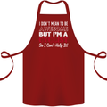 Cycling I Don't Mean to Be Awesome Cyclist Cotton Apron 100% Organic Maroon