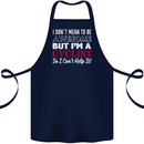 Cycling I Don't Mean to Be Awesome Cyclist Cotton Apron 100% Organic Navy Blue