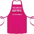 Cycling I Don't Mean to Be Awesome Cyclist Cotton Apron 100% Organic Pink